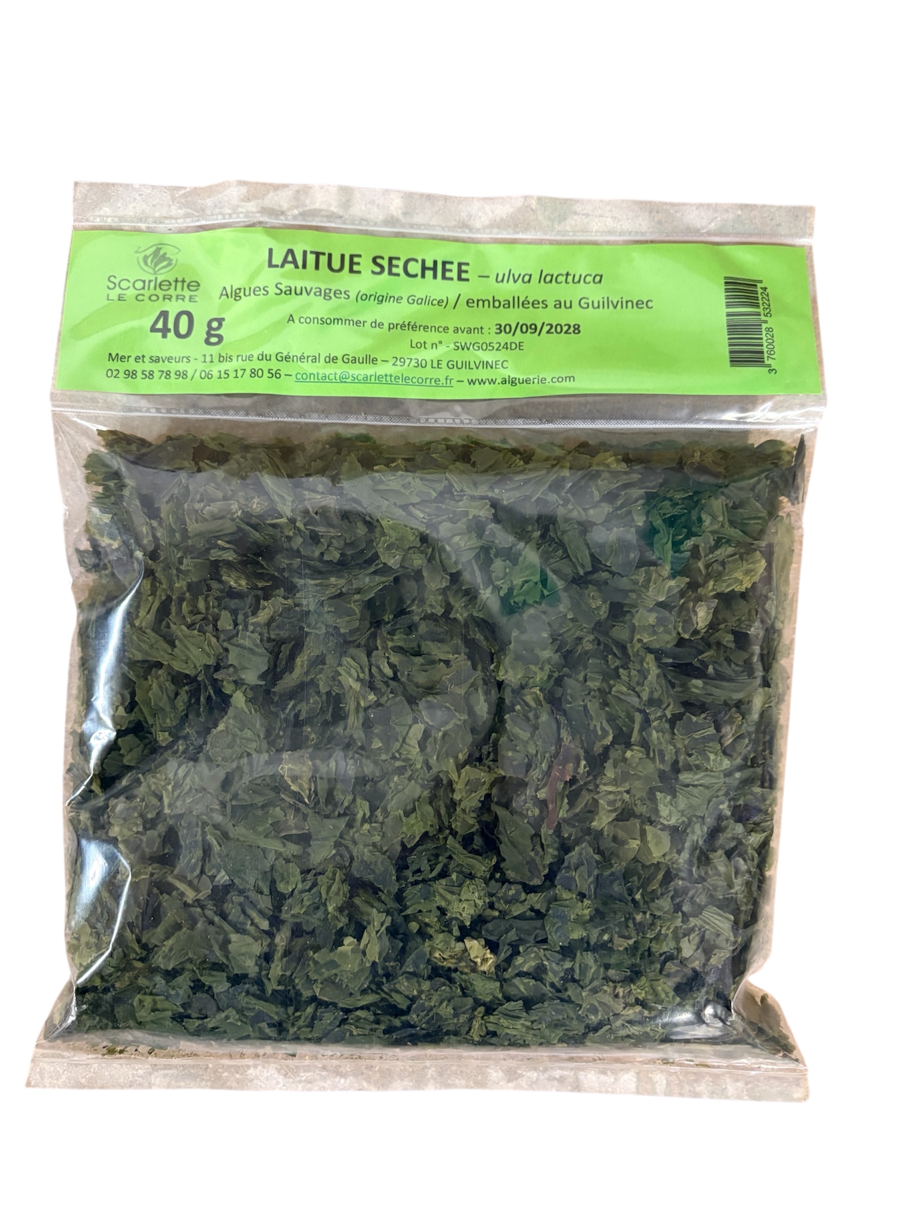Algue laitue de la mer sèche par 40g