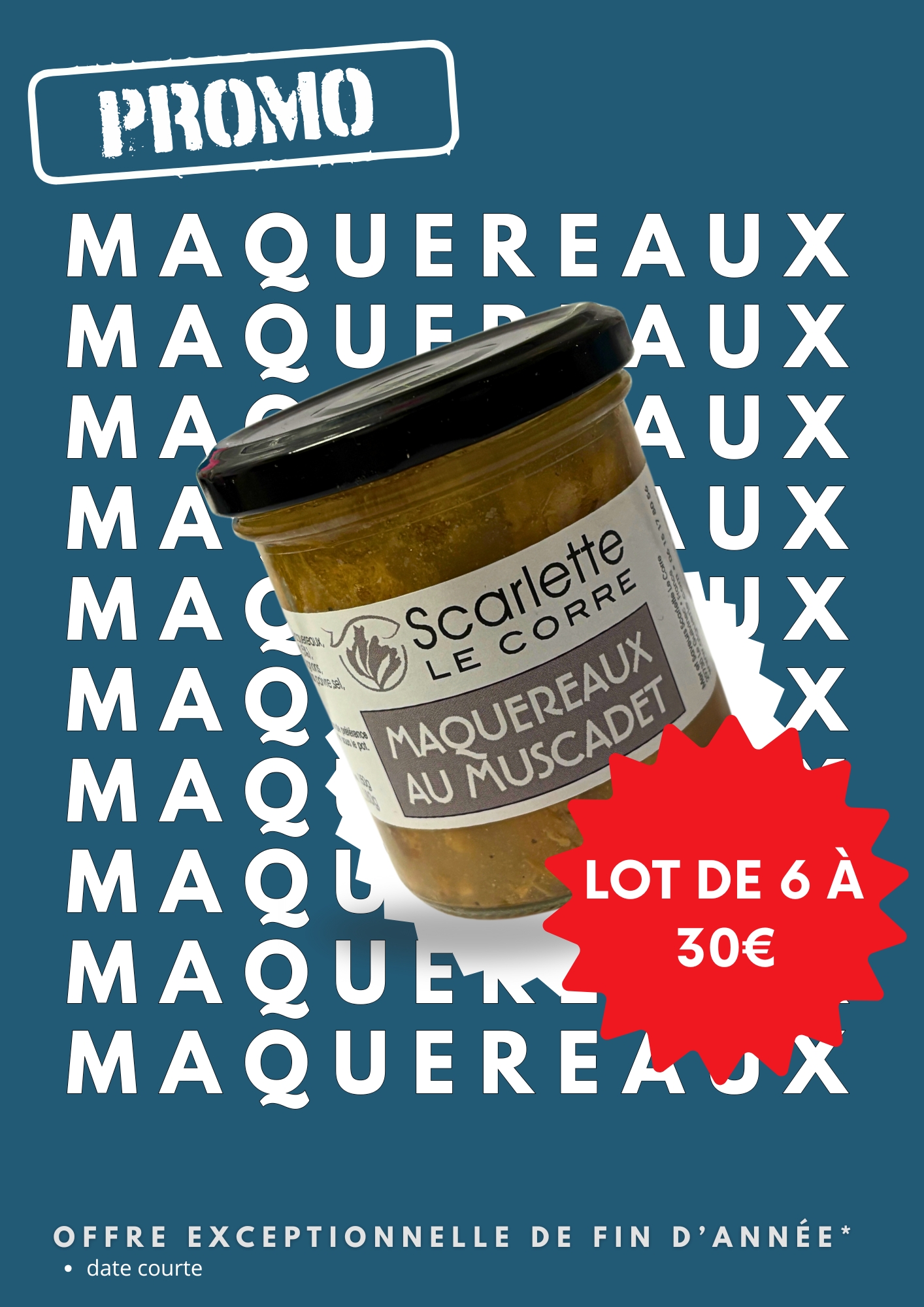 Maquereaux Muscadet x6- Verrine de 180g