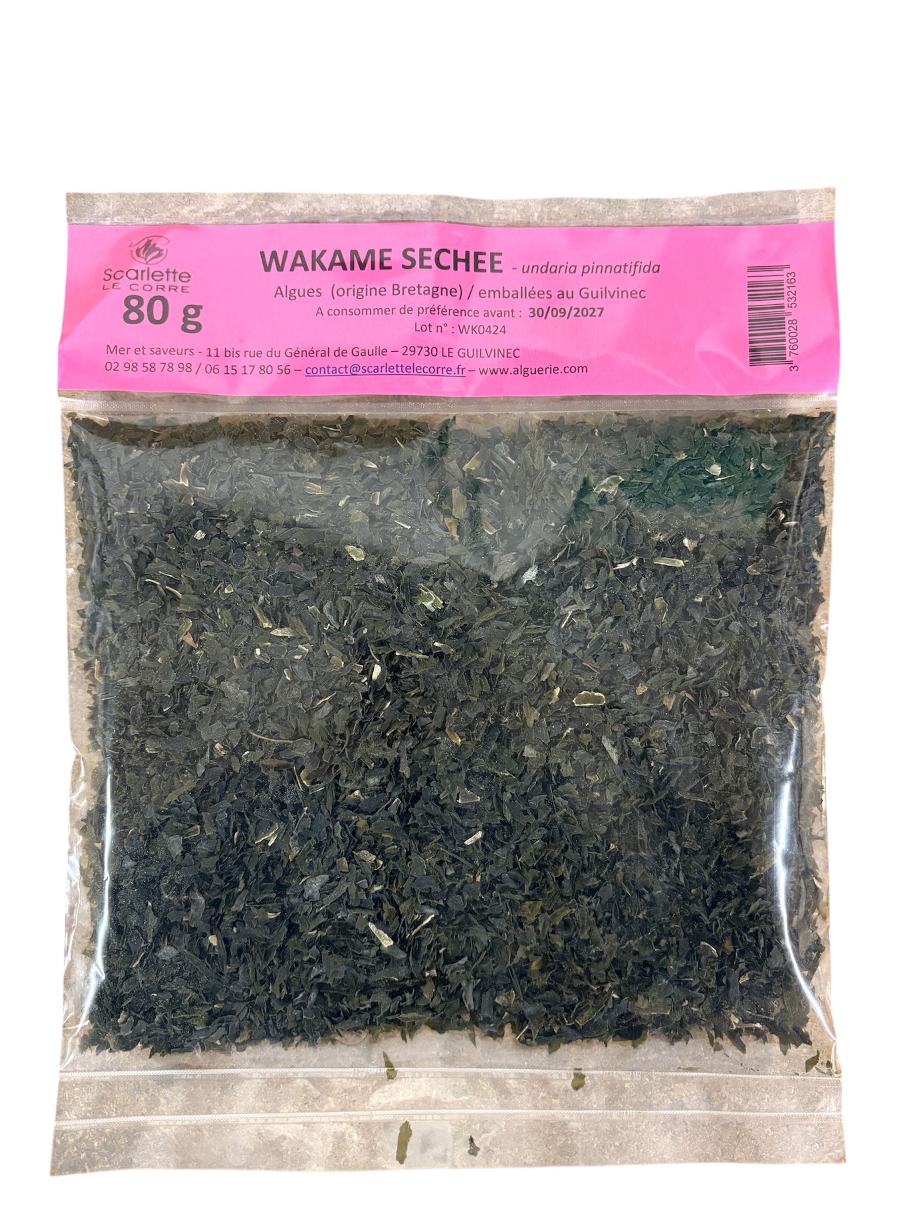 Algue Wakamé séchée par 80g