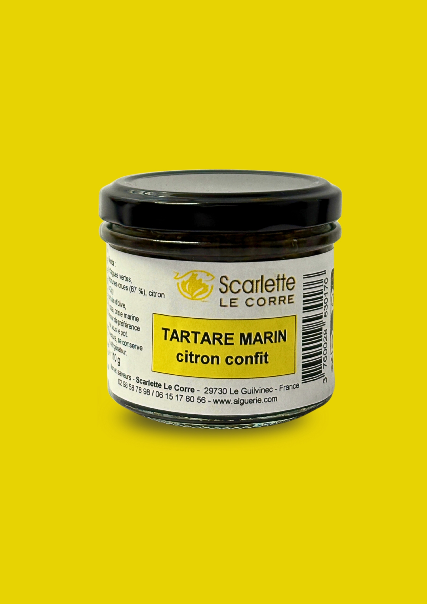 tartare d'algues - citron confit - verrine de 110g