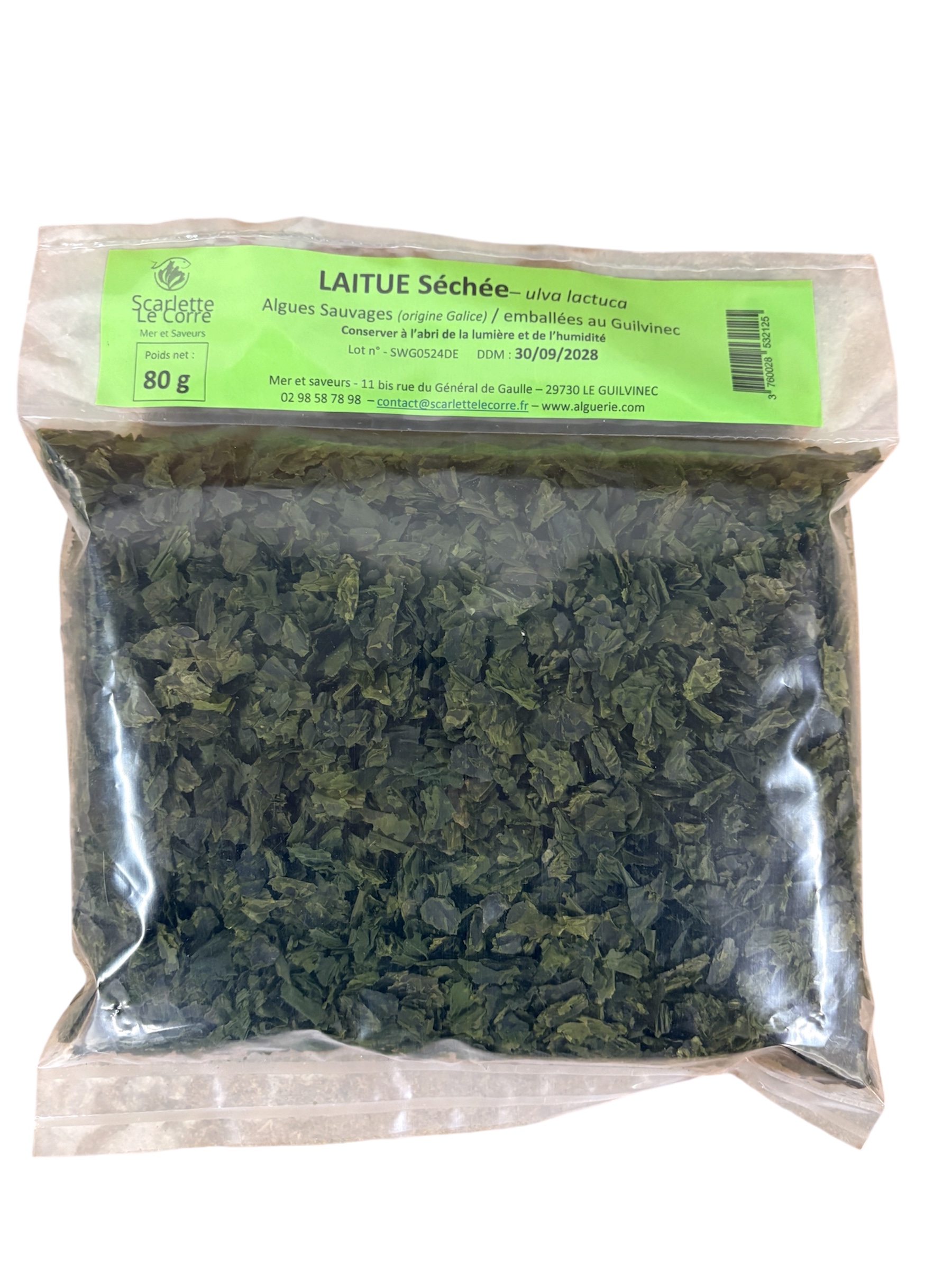 Algue laitue de la mer sèche par 80g